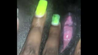 الأسود الرطب كس