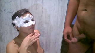 NanaBukkake - Nana fazendo boquete nr amigo.