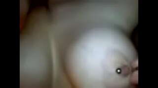 Girlfriend plays with her pierced nipples 6