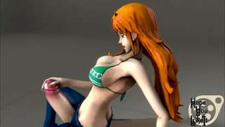 Nami futanari 3D SFM unam peciam