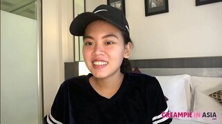 Thai babaye trims beaver ug gets creampied