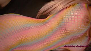 Busty Rubia Slut Masturbates Bere Luze Lollipop